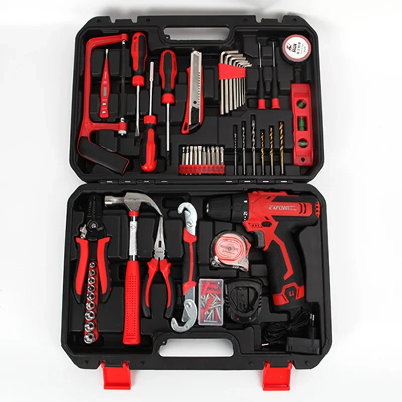 KAFUWELL P4593A Use Hold Toolbox Repair Universal Manual Tool Kit Hand Hardware Tool Set Electric Tool Set