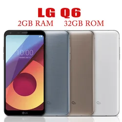 Originale sbloccato LG Q6 2GB RAM 32GB ROM 13MP fotocamera Mobile telefono GPS 5.3 ''WiFi Bluetooth Smartphone Touch Screen Fingerprint