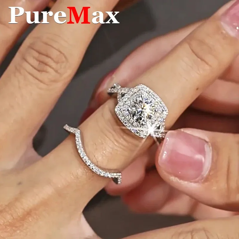 

Fashion 1ct Anniversary Full Moissanite Rings For Women Women 925 Sterling Silver Jewelry Wedding Women's Moissanite Ring Gift