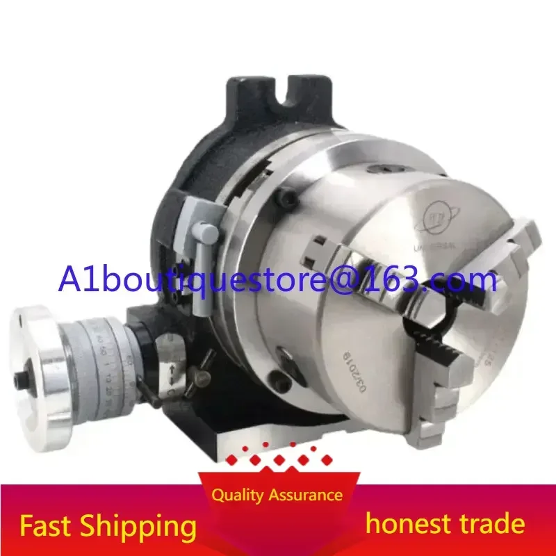 4/6 Inche Three-Jaw Chuck Milling Rotary Table Universal Indexing Plate Rotating Vertical Horizontal