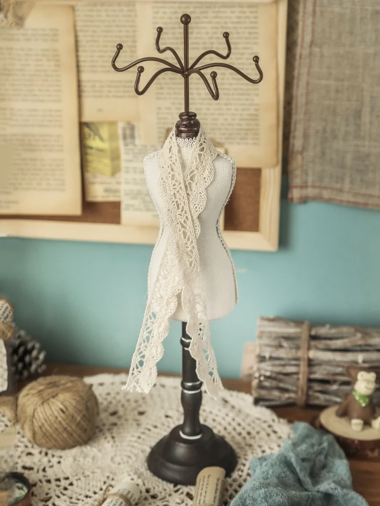 Retro Wooden Jewelry Stand Home Decorative Accories Princ Model Portrait Storage Ra Creative Real Wood Vintage Decora...