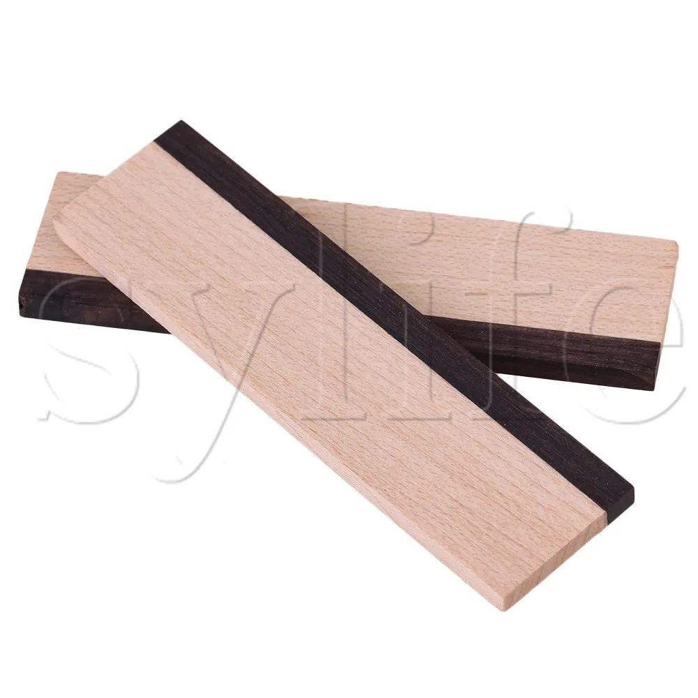 2 x Maple Wood and Ebony Spider Bridge Blank Saddle for Dobro Guitar