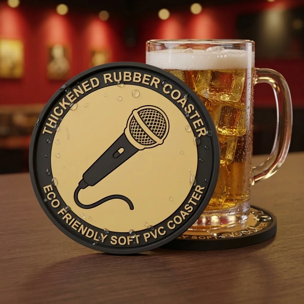 Insulation Custom Logo PVC Silicone Cup Mat Non-Slip Soft Rubber Drink Coaster for Coffee Tea Restaurant Table