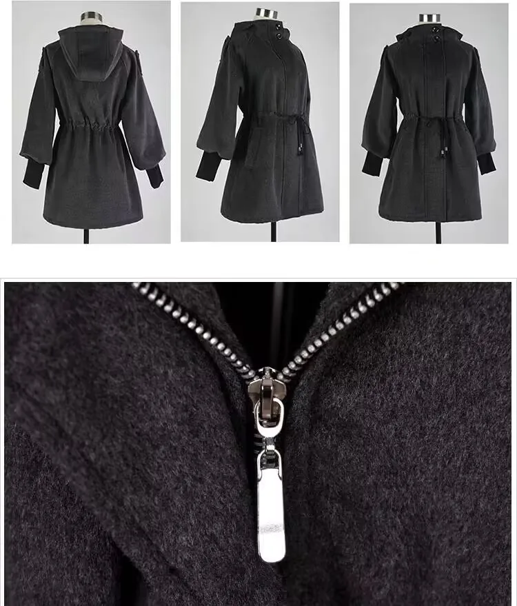 Wool Blend Coats Womens Woolen Coat Red Autumn Blended Stand-Up Collar Sashed Elegant Mature Parisian Style Office Lady Tasteful