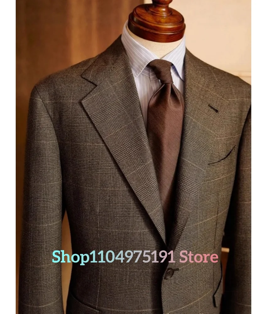 حساسة حزب الترفيه الرجالية الرجعية معطف منقوش، رشيقة حفل زفاف اللباس 2 قطعة الرجال البدلة (السترة + السراويل) فساتين حفلات #3