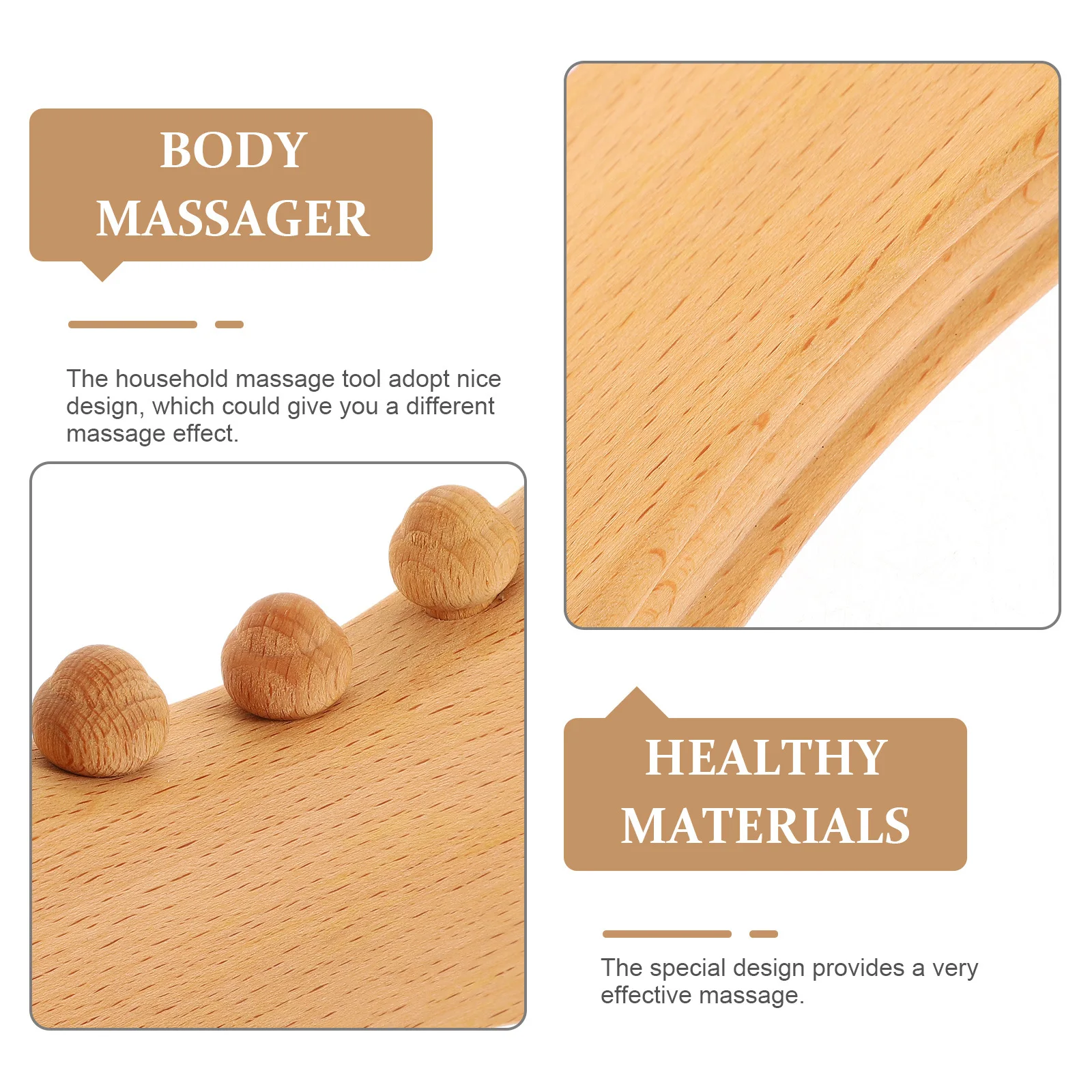 

Massage Stick Body Guasha Tool Compact Shoulder Back Head Massager Board Neck Health CareWood Small Size Portable Durable