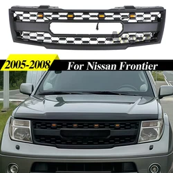 Front Grill W/light Fits For 2005 - 2008 Nissan Frontier Black Grille