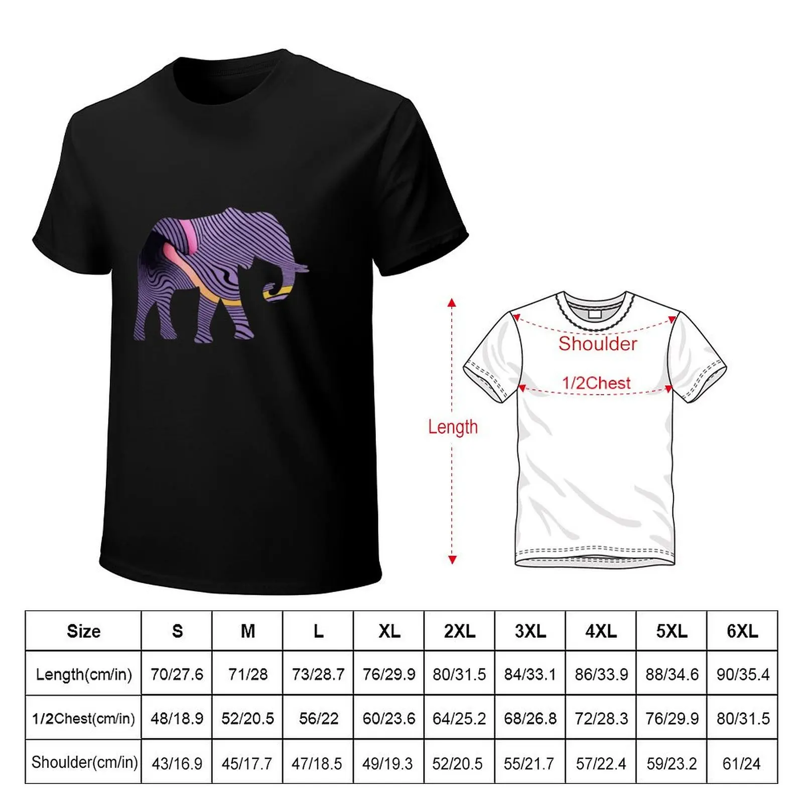 Tame Impala Currents Elephant Full Body T-Shirt Odor Resistant Short Sleeve Top