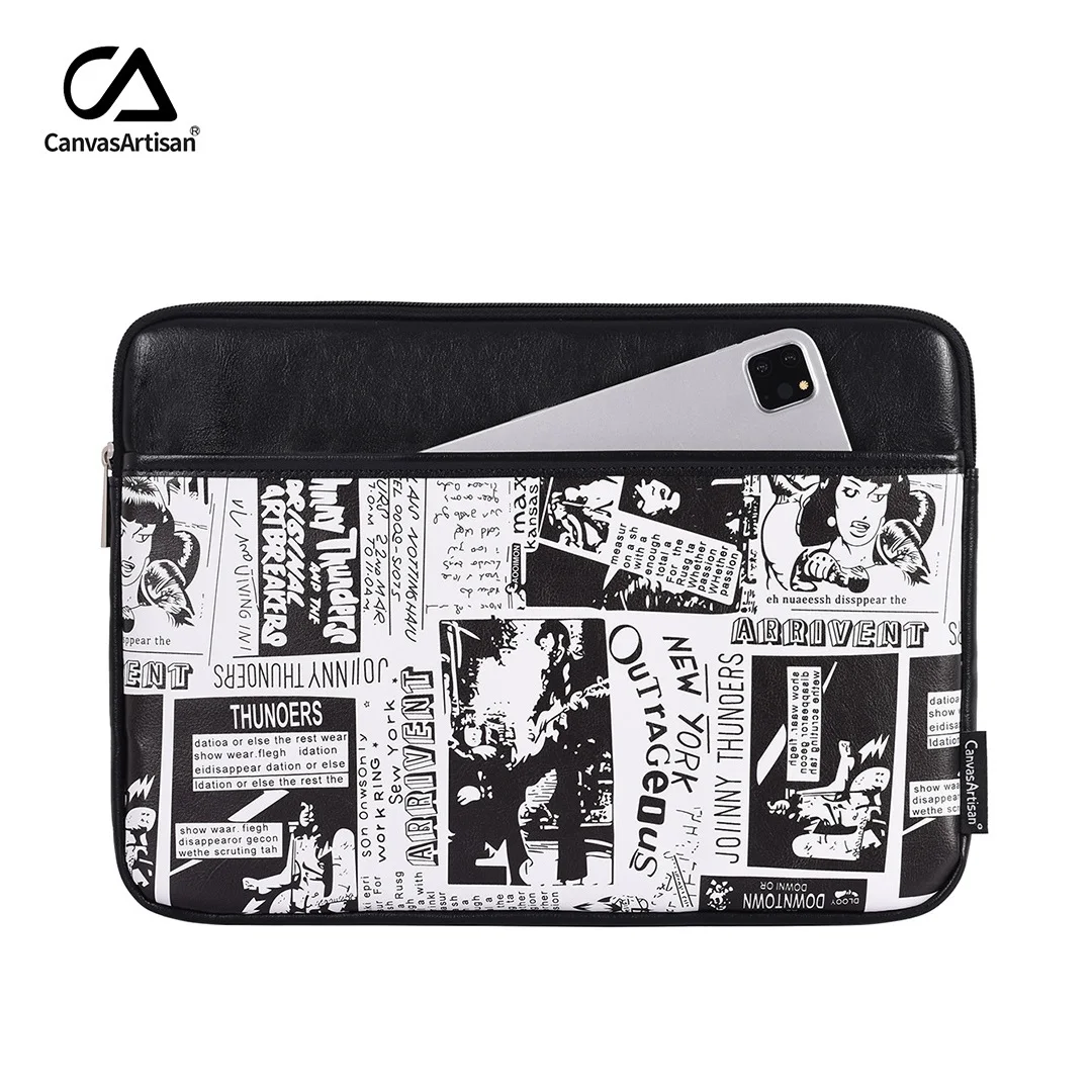 

Laptop Bag 13.3,14,15.6,16 Inch Waterproof Sleeve Case For Macbook Air Pro M, Man Lady Women Notebook PC PU Leather Computer G35