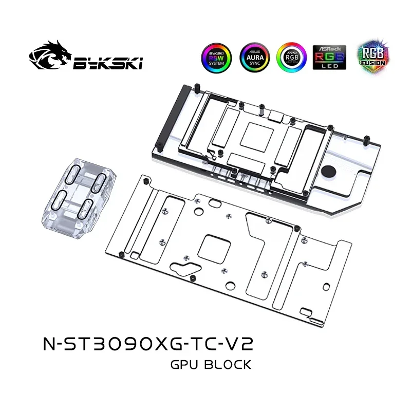 Imagem -04 - Bykski N-st3090xg-tc Bloco Ativo da Placa Traseira de Gpu para Zotac Rtx 3080 3090 Jogos oc Amp Extreme Trinity oc Amp Holo Placas de Vídeo