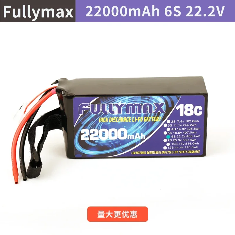 Original fullymax 22000mAh 22.8V 6S LiPO Battery 18C fully max for Big Load Agricultural dron Hexacopter Octocopter