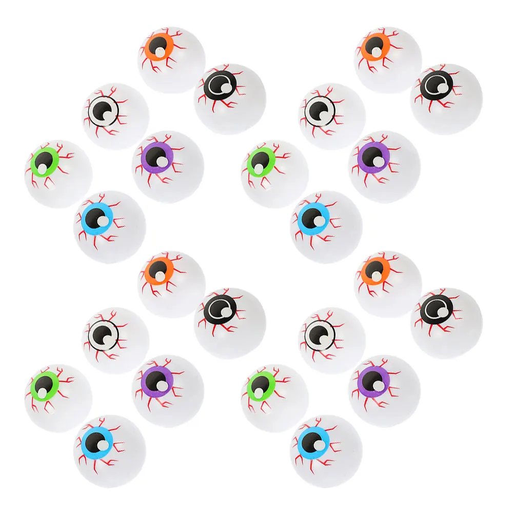 

24Pcs Fake Halloween Eyeballs 4Cm Plastic Ping Pong Balls Scary Party Decor Haunted Props Goody Bag Fillers