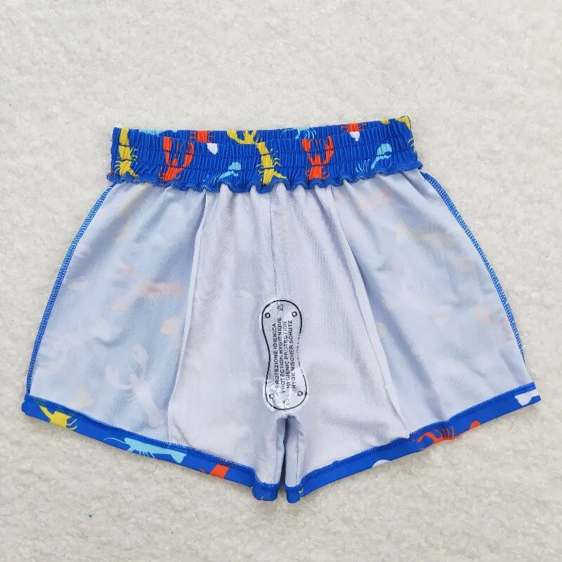 3.3 yan New rts baby summer boys beach shorts wholesale boutique blue shark light color boys swimming trunks