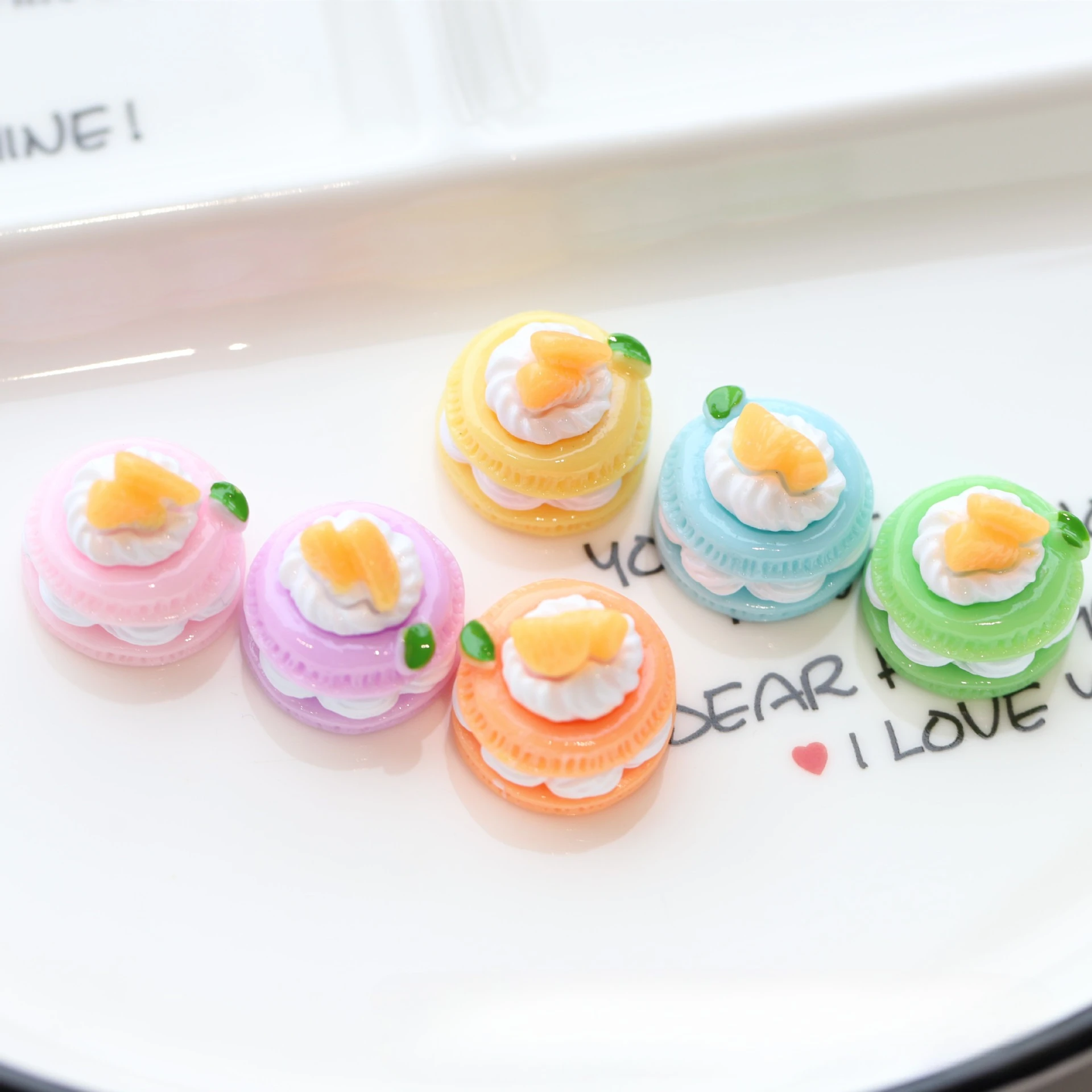 3pcs Dollhouse Sandwich Cream Fruit Cake Mini Kitchen Scene DIY Resin Accessories Miniatures