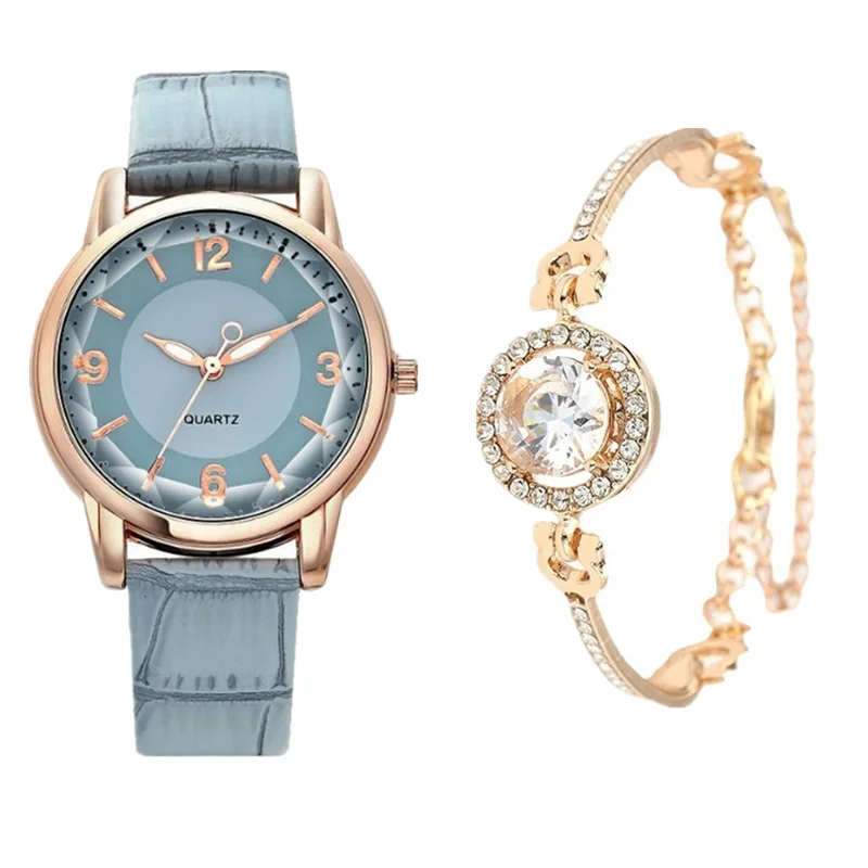 

Женские часы-браслет, повседневные модные двухцветные цифровые дисковые кварцевые часы с ремнем, простые студенческие наручные часы, подарок для девочек