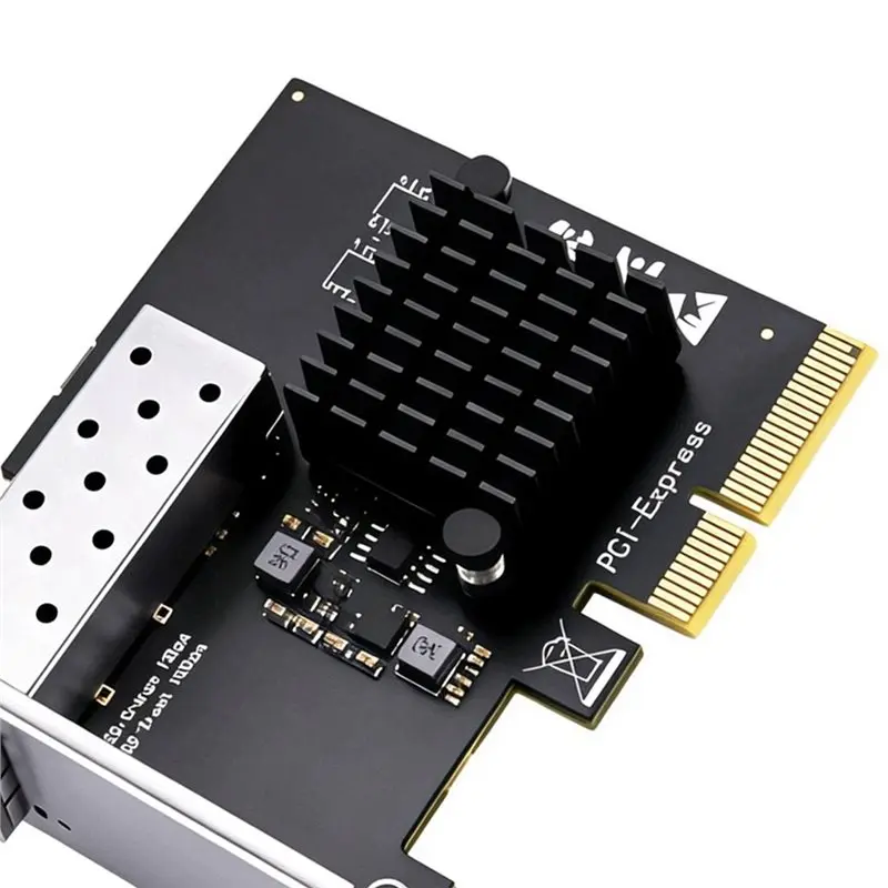 T31C-RTL8127 10G SFP+ For Win10/For Win11 PCIE3.0 X4 Network Card Single Port Fiber NIC Card UEFI PXE Boot Wake On LAN For NAS S
