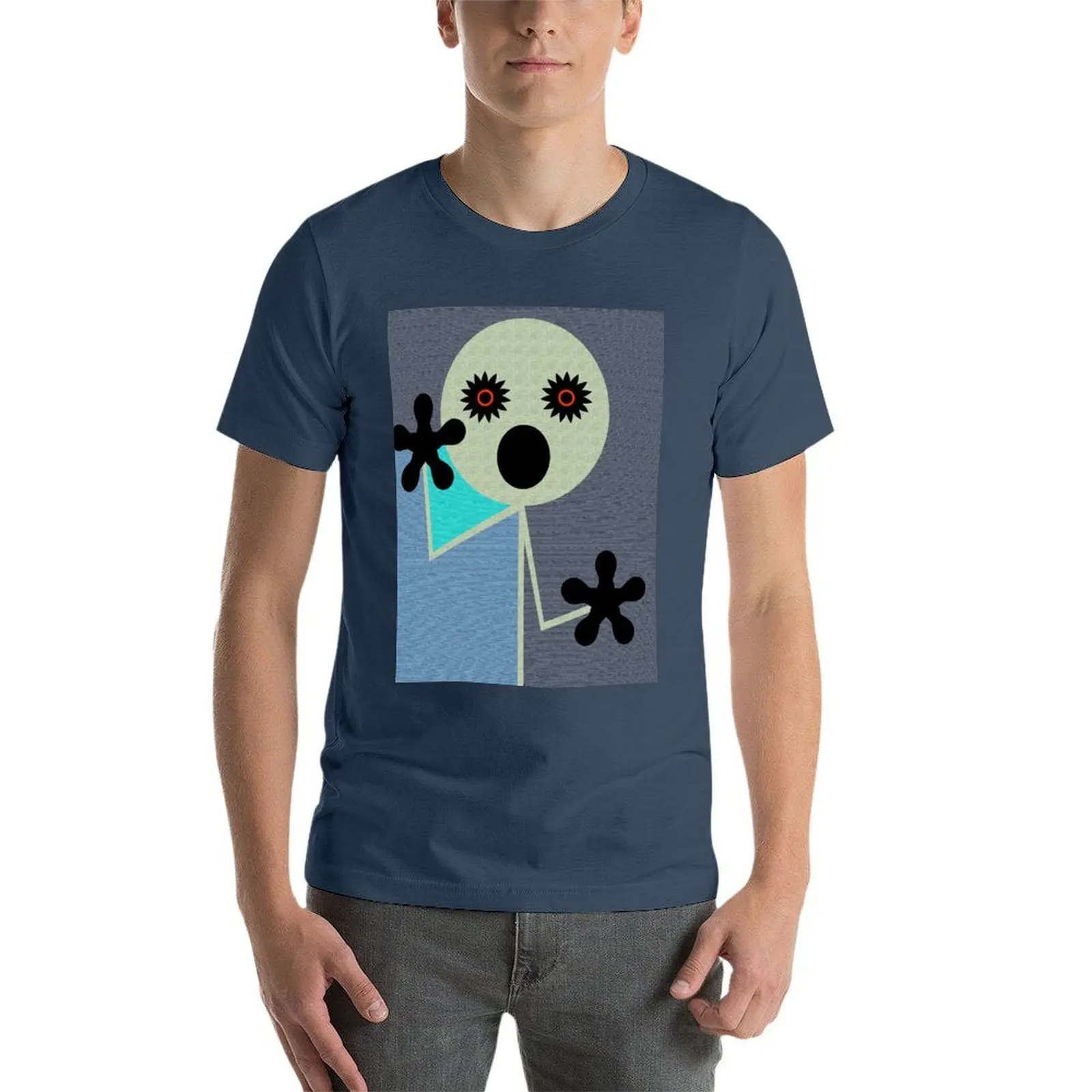 تي شيرت جال وصراخ رجل تي شيرت القطن الثقيل تي شيرت رجل عادي تي شيرت #4