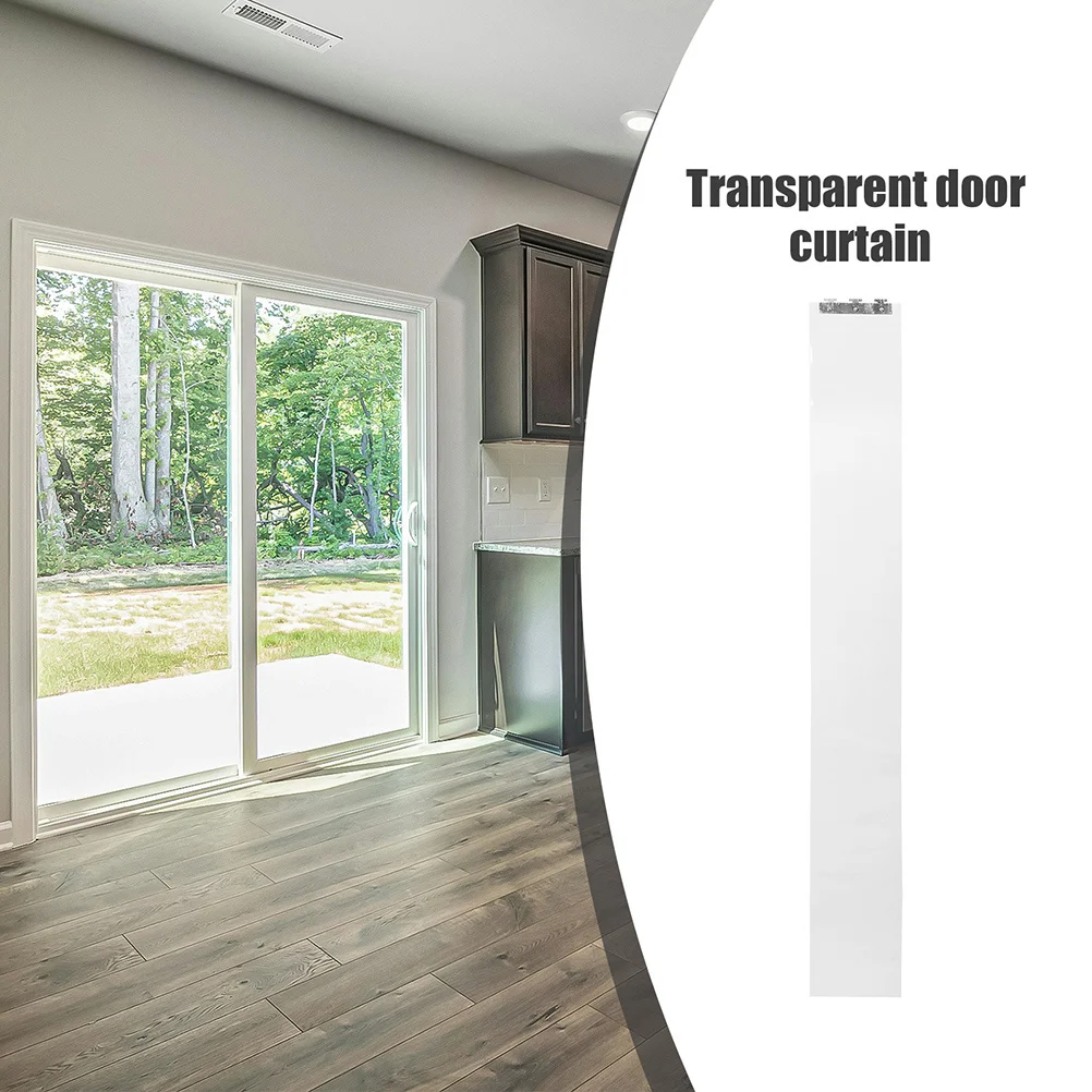 

Clear Shower Curtain 2m Windproof Strip Door Insulation Kitchen Dining Area Dust Barrier Door Curtain