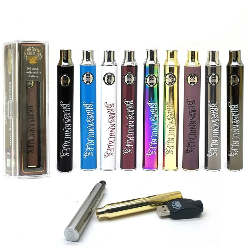 E Cigarettes Vape Pen BK 900mAh Preheat VV Adjustable Voltage Battery for 510 Thread Thick Oil Cartridge Carts Ecig Vaporizer