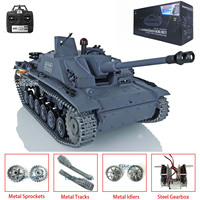 Upgraded Heng Long 1/16 Scale German Stug III RTR 7.0 Remote Control Tank 3868 Metal Tracks Model RC Toys Gifts TH17421