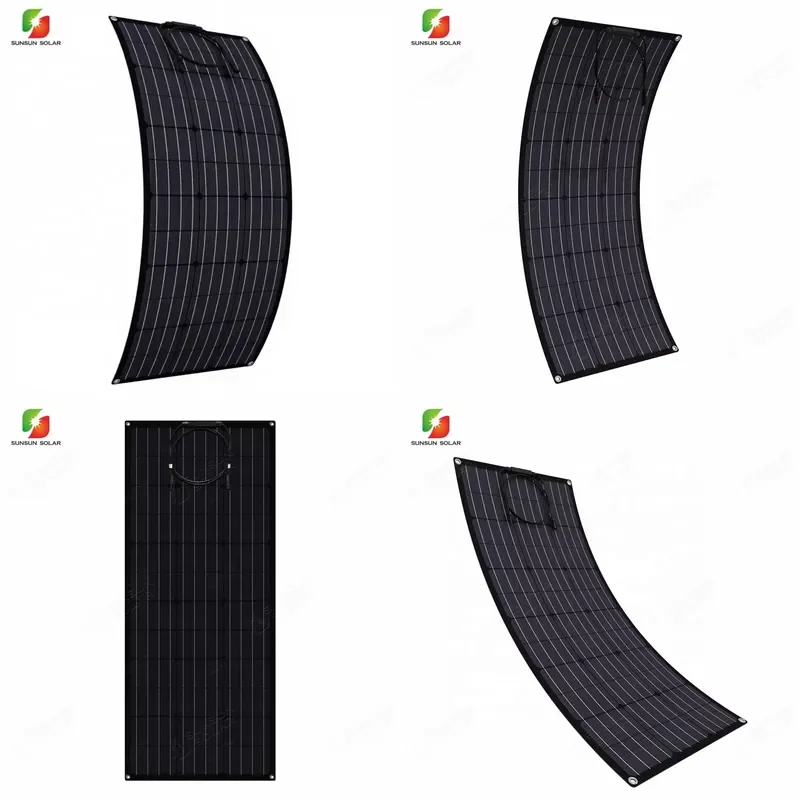ETFE Semi Flexible Solar Panel 100W 150W 200W 220W 250W 300W Easy Install Low Weight for 4x4 Camping Off Grid Power