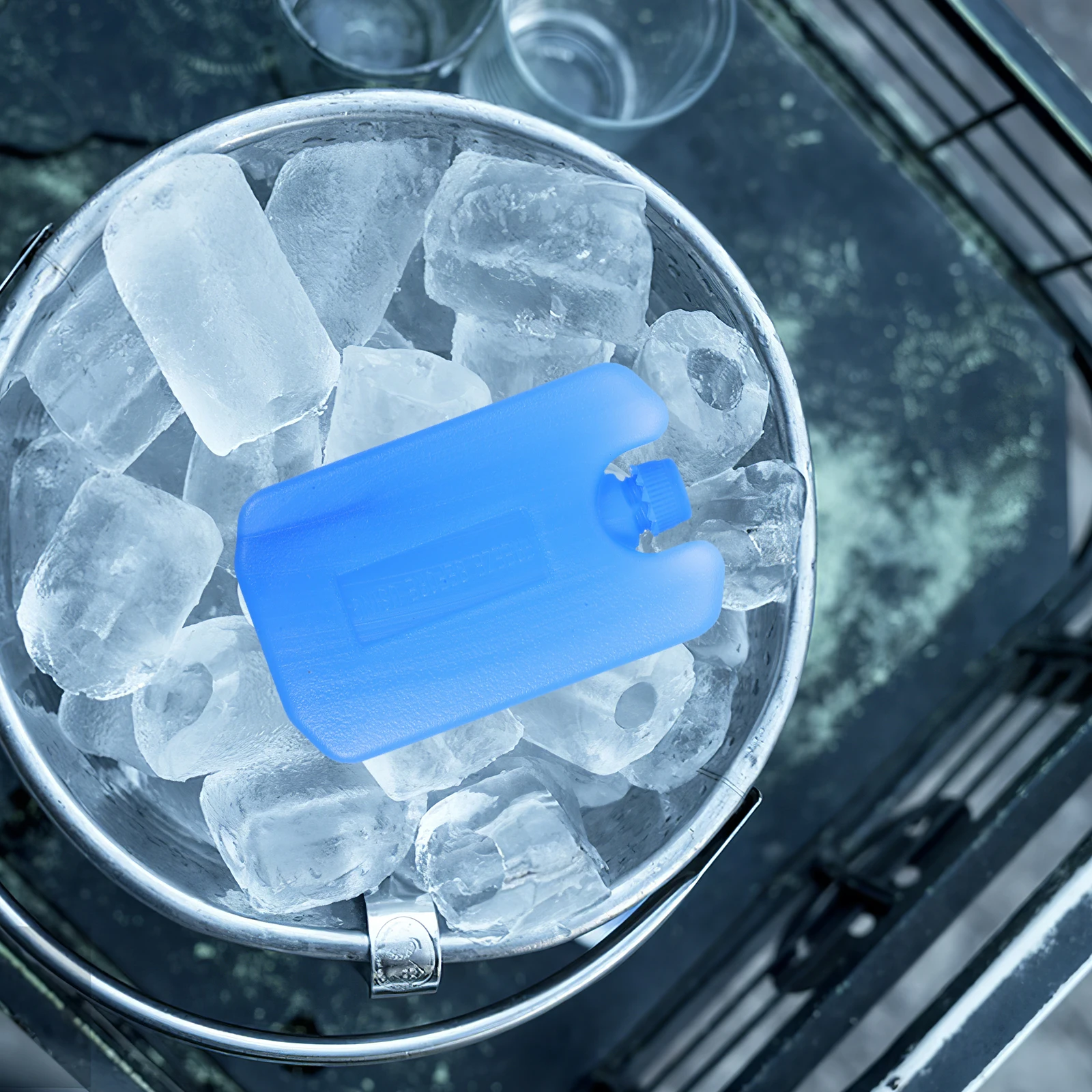 

4pcs Freezer Packs For Air Conditioner Fan Ice Packs Ice Blocks Cooler Freezer Packs Reusable Ice Packs Picnic Cooler Box