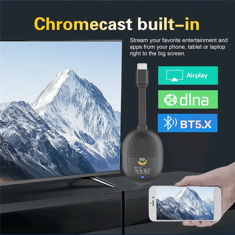 

BTLIFE-Banana TV Q2X TV Stick 2G+ 8G Android 14.0 Allwinner H313 8K Smart TV Box Wifi6 Bluetooth Voice Remote Control