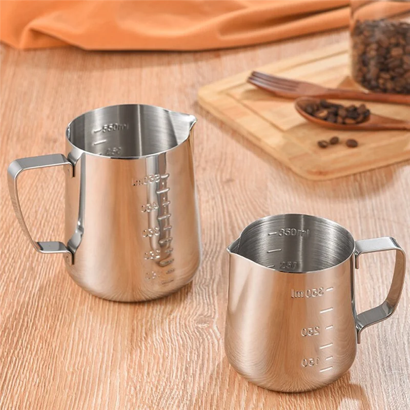

A88Z Latte Art Cup Stainless Steel Latte Art Cylinder Graduated Cup Coffee Latte Art Cylinder Coffee Utensils
