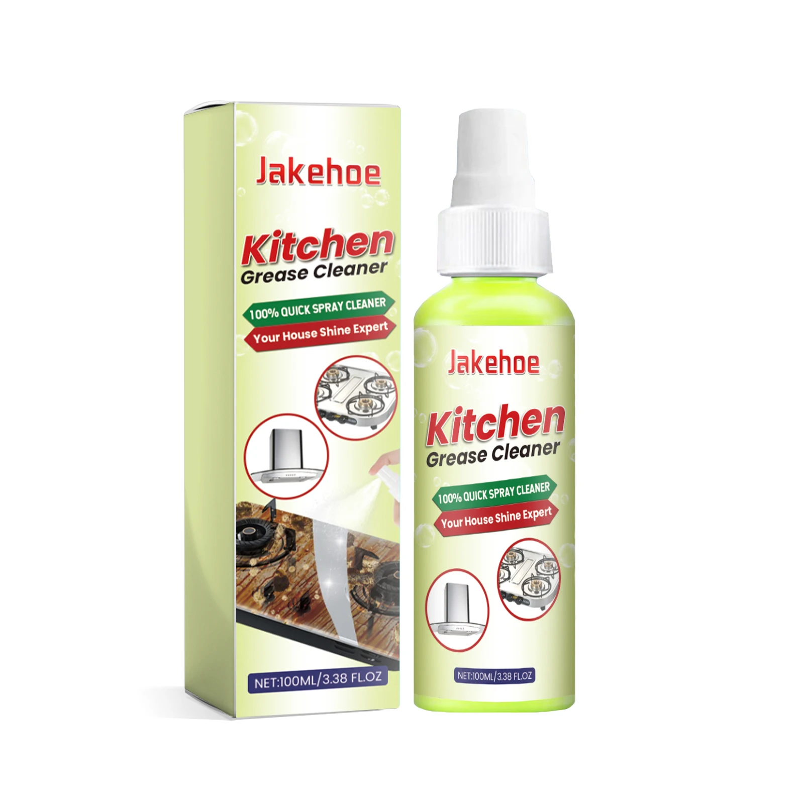 Limpiador de Grasa Multifuncional para Cocina, Limpieza Potente para Manchas de Aceite Pesado y Suciedad en Estufas y Utensilios de Cocina