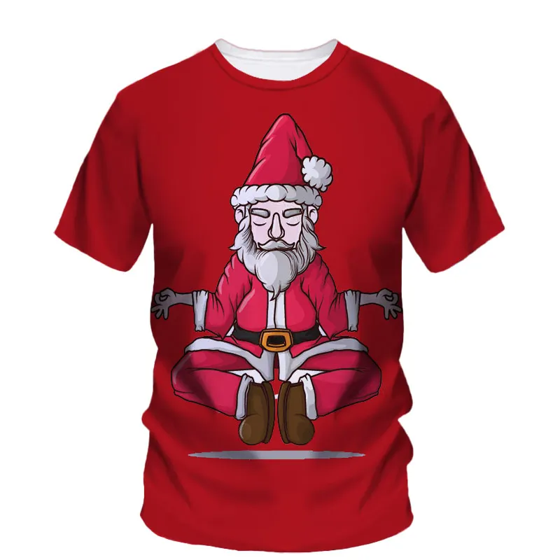 This Year'S Latest Men'S Santa Claus T-Shirt, Party Hip-Hop Atmosphere, Funny Clothing, 3d High-Definition Printed O-Neck Top6XL