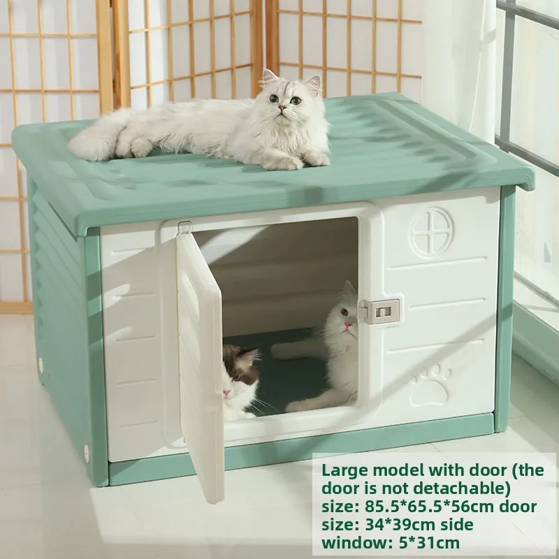 

Amazon cat litter universal in all seasons Small dog dog house Kennel outdoor enclosed cat house Rainproof outdoor pet nest