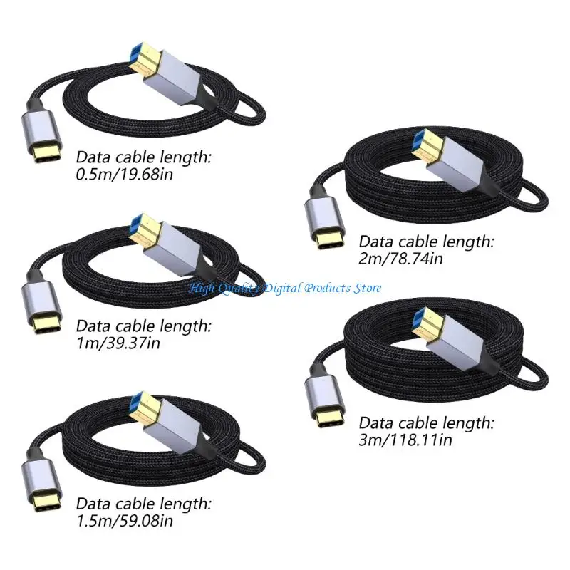 U2JEナイロン編組タイプCから3.0USB Bプリンターコード10000+ベンドテスト速い耐久性