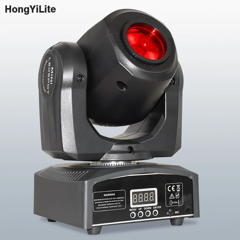 

Moving Head DJ Lights 30W LED DJ Light With 7 Gobos 7 Colors And Open White Beam Spotlight By DMX And Sound Activated For Disco