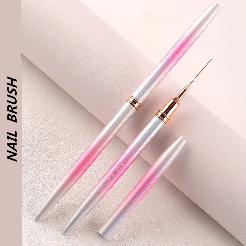 1PC Nail Art Brush Liner Drawing Painting Pen Gel Nail Polish French Style Draw Paint Brushes Manicure Tools Accessory