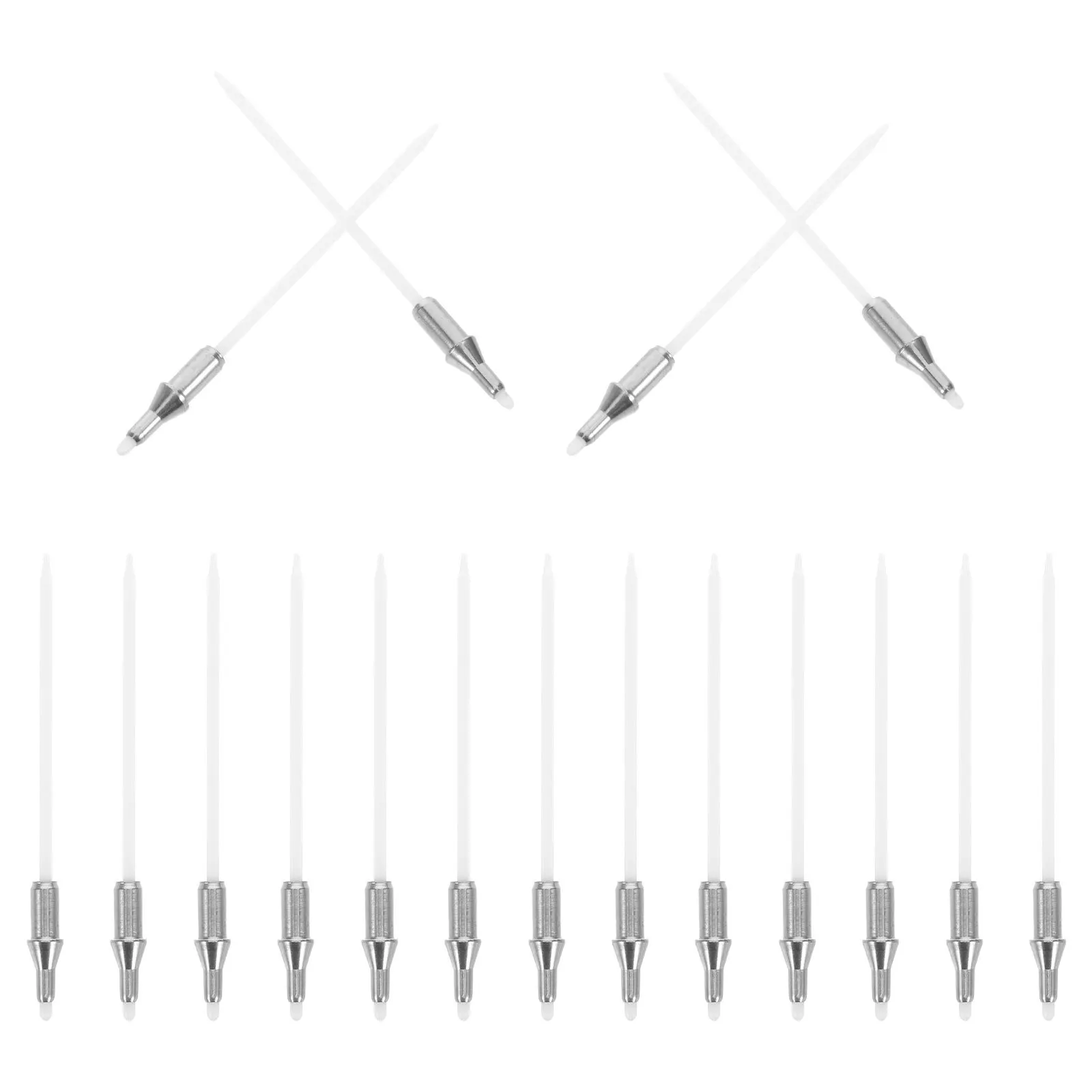 100 قطعة من رؤوس تحديد العلامات المعدنية ذات طرف مزدوج نصائح بديلة للخطوط الدقيقة والكتابة السلسة وإصلاح علامة فنية #6