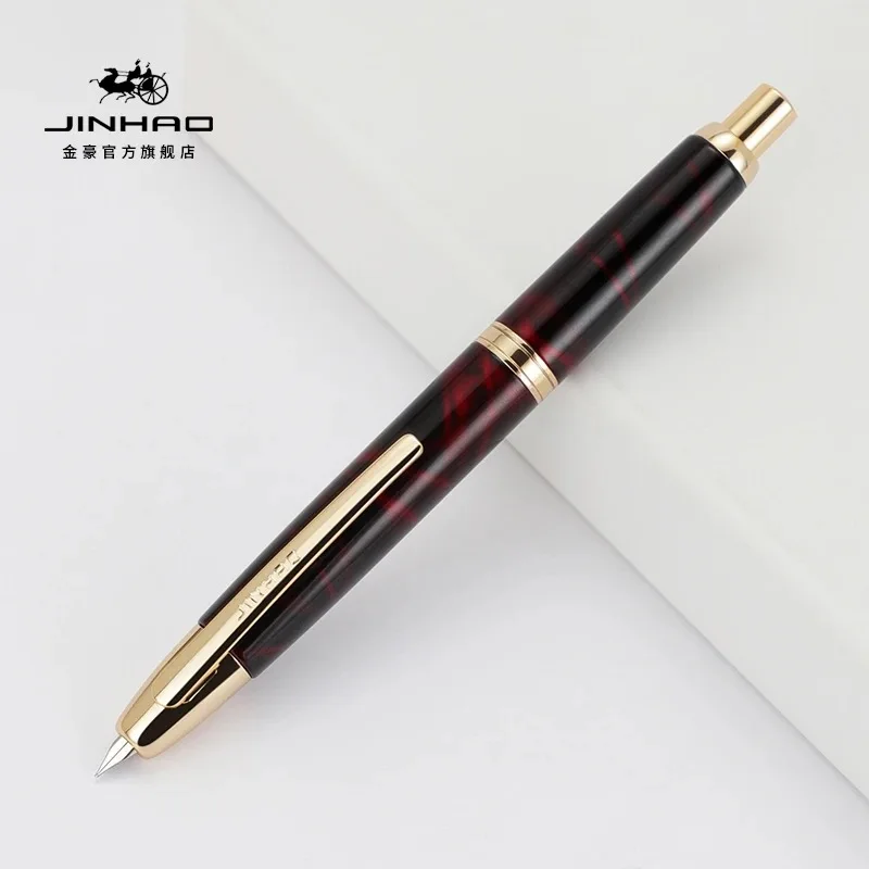 New JINHAO 10 Classic Press Fountain Pen Design Portable EF/F 0.4/0.5mm Tip Ink Pen Mb Luxury School Office Writing Smooth Gift