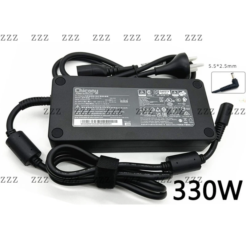 ZZ Genuine Chicony 330W 19.5V 16.92A Charger A20-330P1A 5.5*2.5mm Tip Power Adapter