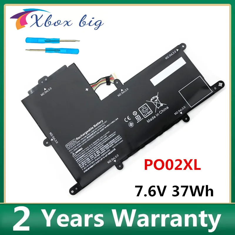 

New PO02XL Laptop Battery HP Stream11-R015WN 11-R014WM HSTNN-DB7G 7.6V 37WH