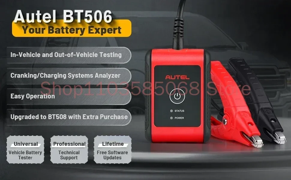 

Новый анализ автоматической батареи и электросистемы Maxi BAS BT506 работает с планшетом Autel MaxiSys (китайская версия)