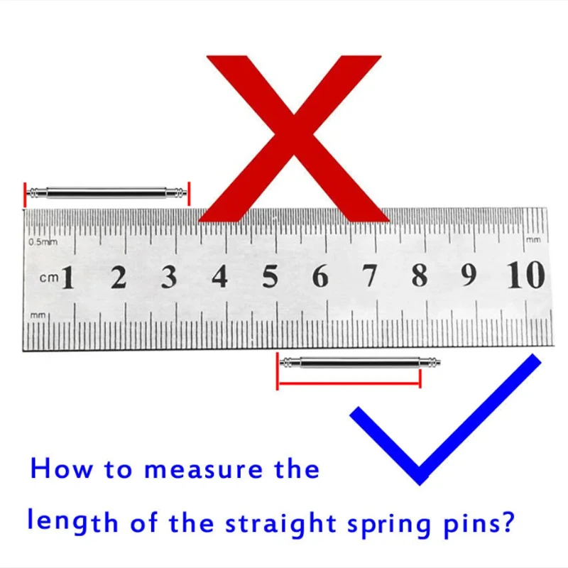 Exacpilles de liaison de bracelet de montre, barres à ressort, convient pour 14mm, 16mm, 18mm, 19mm, 20mm, 21mm, 22mm, 24mm, 26mm, 28mm, diamètre