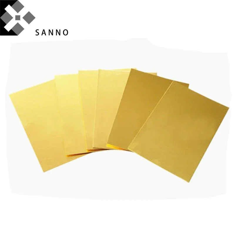 

0.8x250x250mm - 4x250x250mm H62 Brass Plate Copper / Yellow Cu Metal Sheet For Electric Conduction