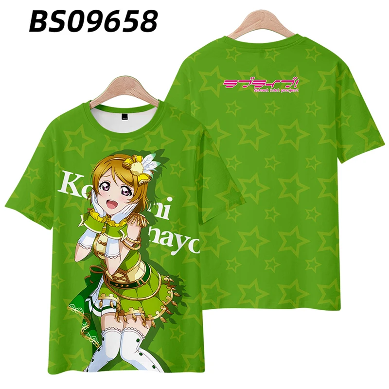 LoveLive! School Idol Festival Hanayo Koizumi 3D T Shirt Women Men Summer O-neck Short Sleeve Funny Tshirt Graphic Tees Cosplay