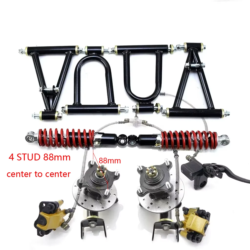 220mm Suspension Swing A Arm Bovenste/Onder Fusee Spindel 3/4 STUD Wielnaaf Shock Remklauw ATV Quad Karting Buggy
