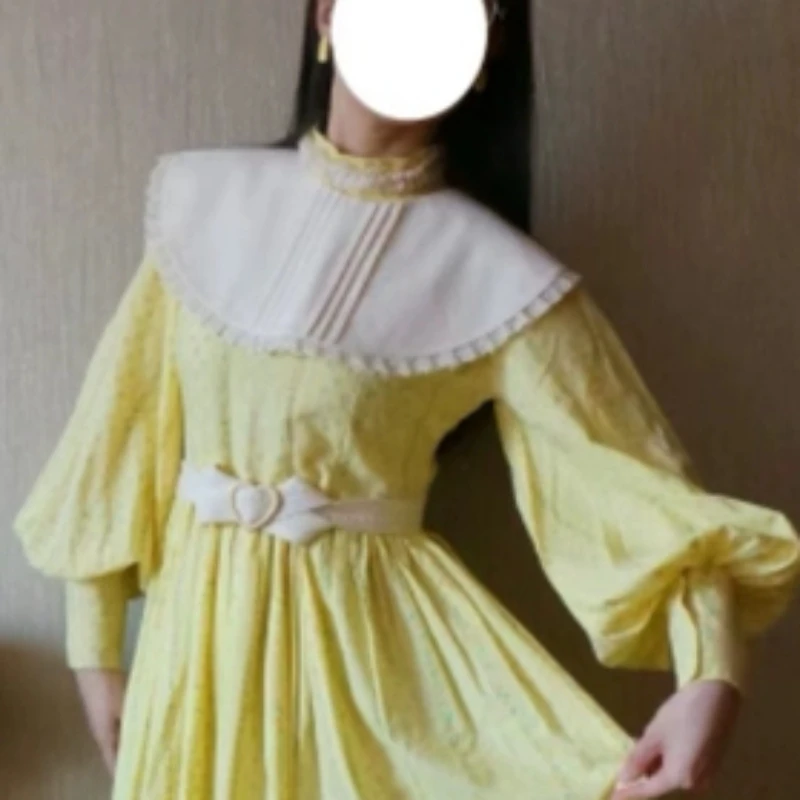 Beige Lolita Fake Collar Semi-round Round Neck Lace Bow Lo Skirt Matching Fake Collars Lace Neck Collar