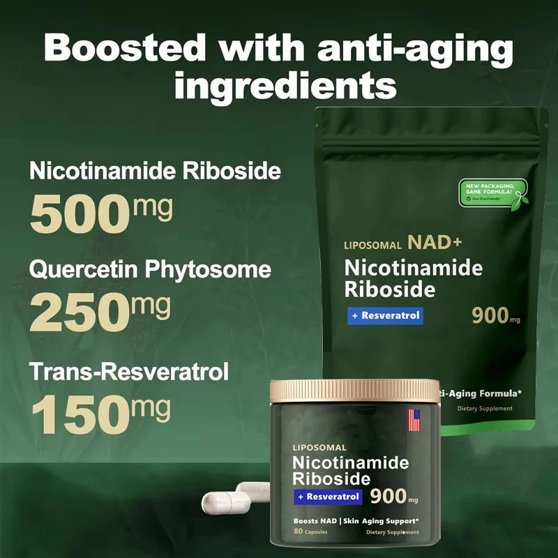 80-400Capsules NAD Supplements Anti-Aging Cell Booster Booster Nicotinamide Natural Energy & Cellular Health