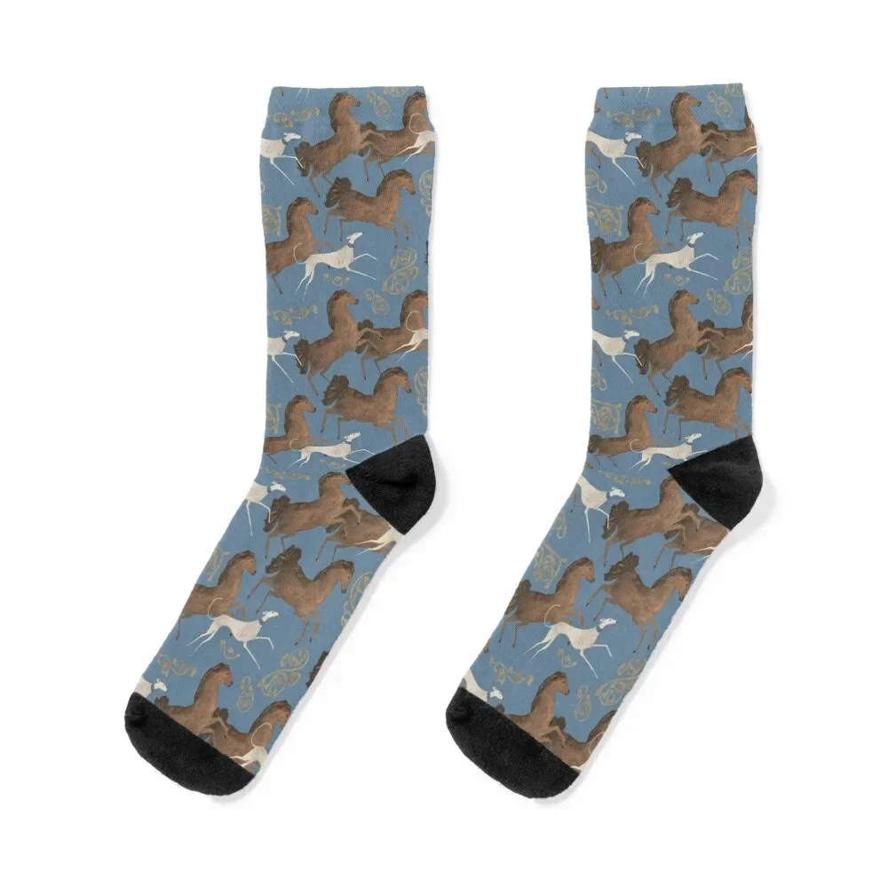 

Greyhound and Horse Socks hiphop custom retro Socks Women Men's