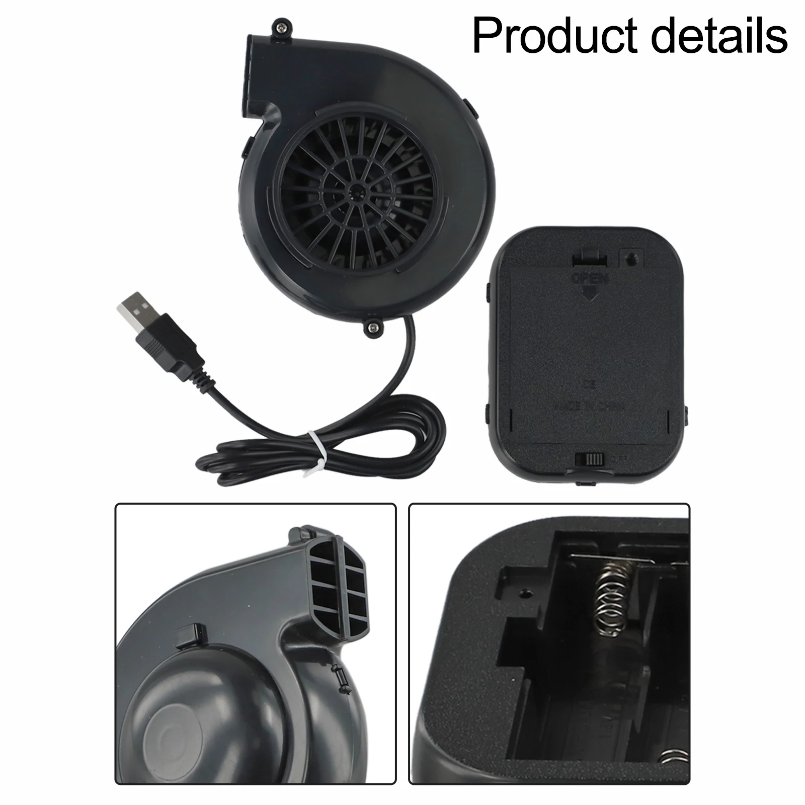 Kostuumfeesten Batterijdoos 8,5 * 6,5 * 3 cm 6V Blower Cartoon Kostuumventilator Batterij-aangedreven ventilator Centrifugaalventilatortechnologie