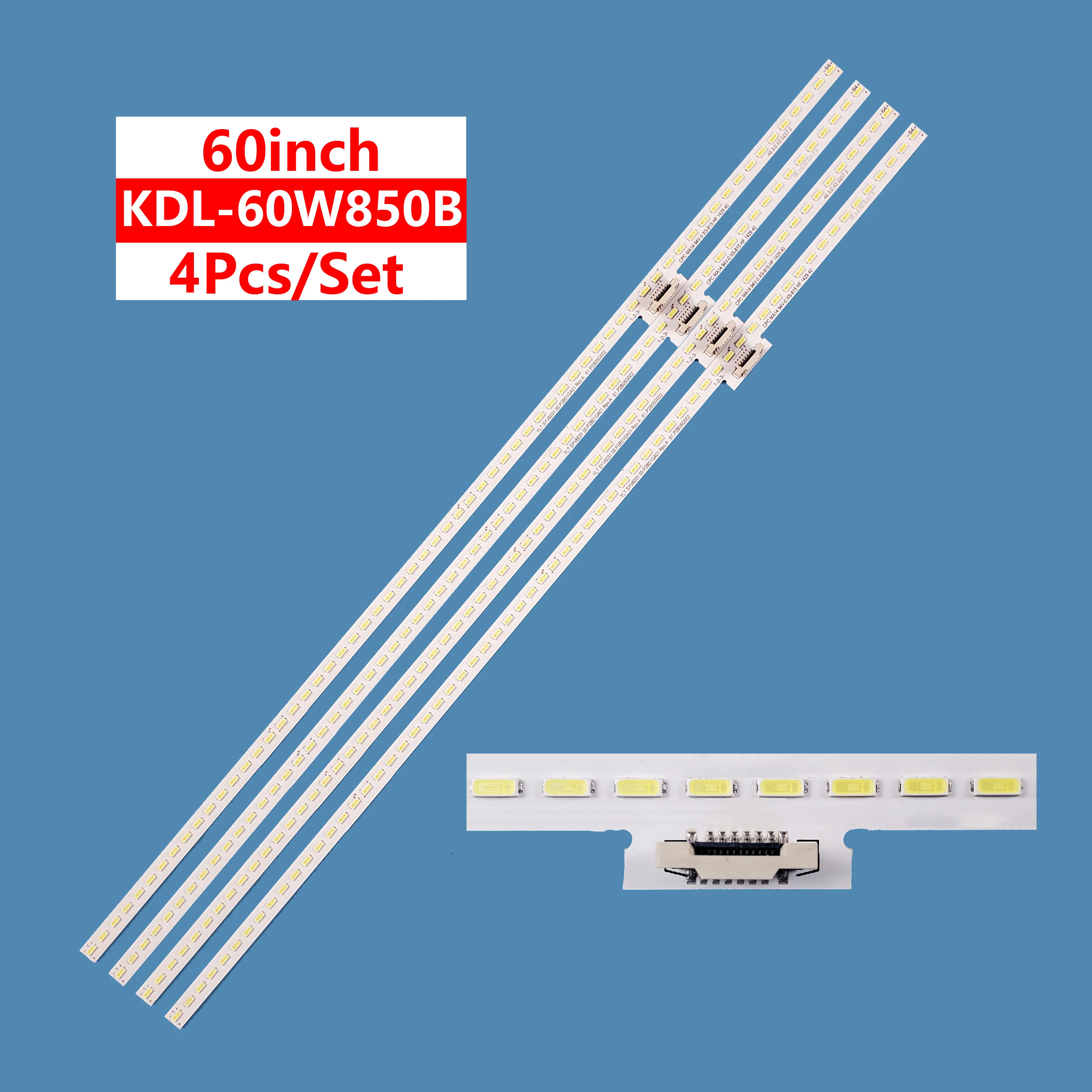 4pcs LED backlight strip YLT SYV6031 00.P2B01GA01 61.P2B05G002 61.P2B05G001 for kdl-60w855 KDL-60W850B KDL-60W855B KDL-60W840B