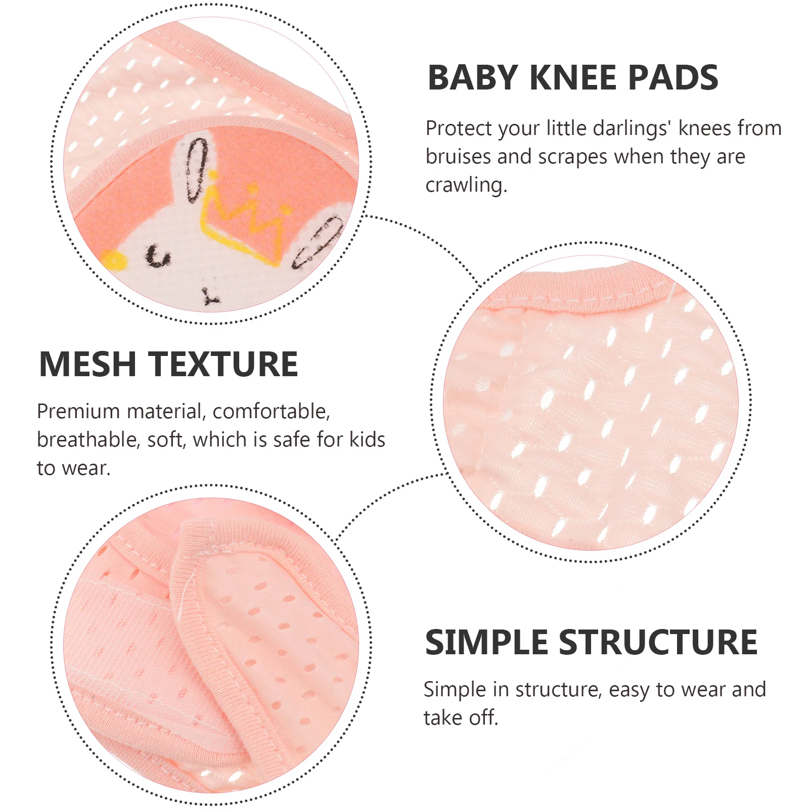 زوج واحد من رقع الركبة الزاحفة قابلة للتنفس ومريحة ومتينة وآمنة لغطاء الوسادات #1