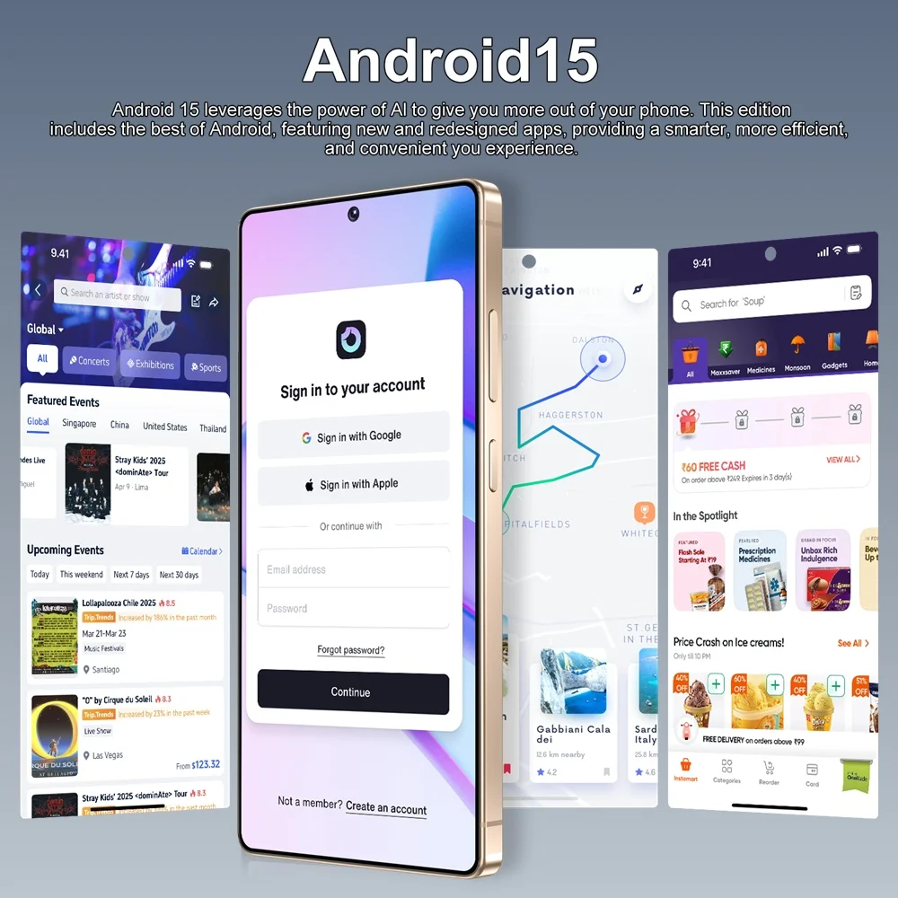K-Touch Smartphone für S26 Ultra 7,3 Zoll Vollbild-Handy 7800mAh Akku Mobiltelefon 48MP Kamera 22GB+2TB Gesichtserkennung Entsperrt Android 15 Handys – Detail 18
